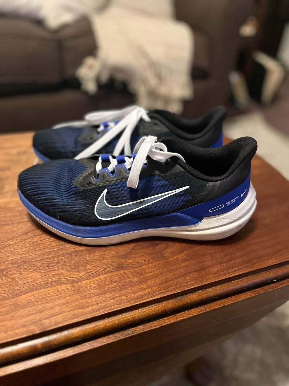 Nike Air Winflo 9 Men's Running Shoes DD6203-004 Blue Black White